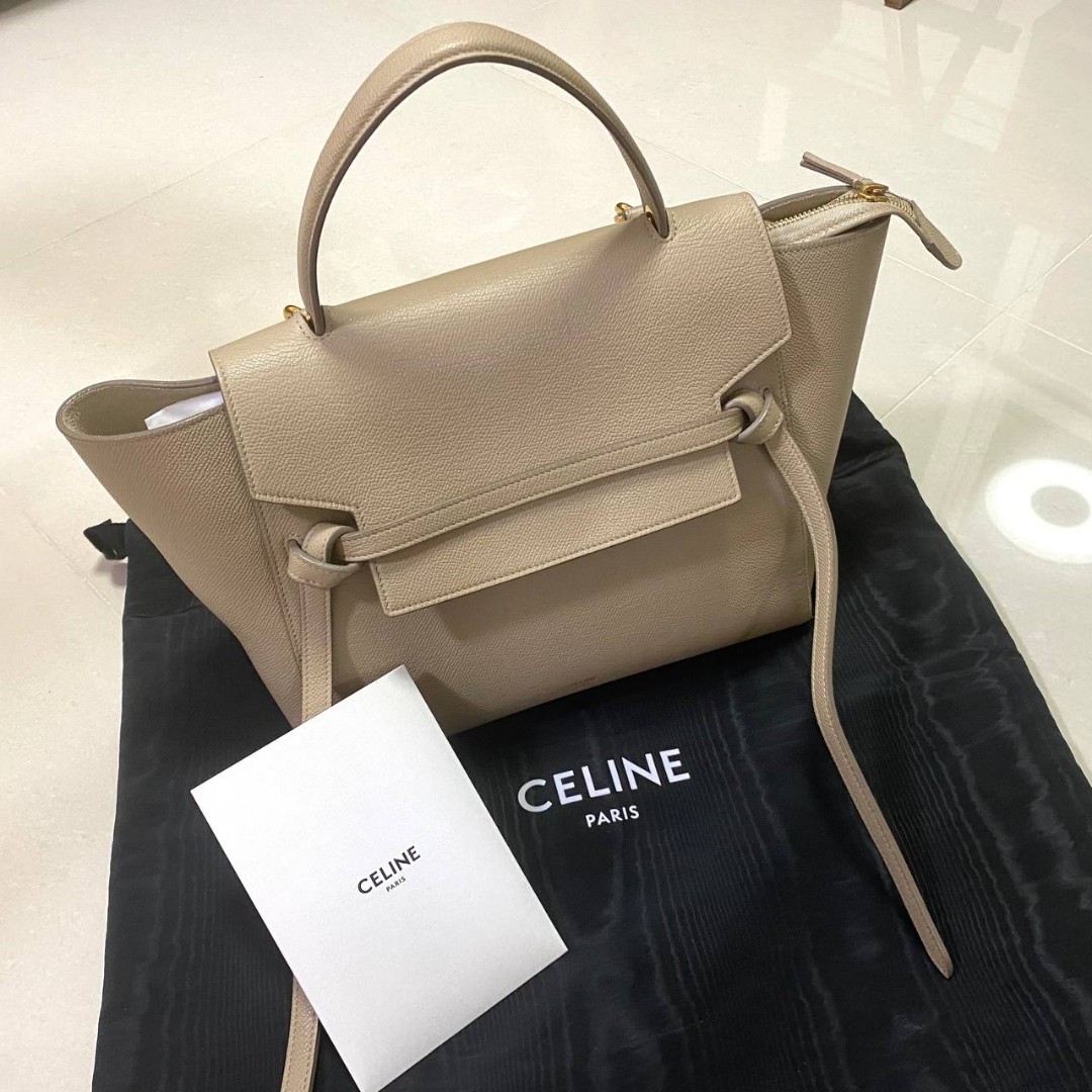 Celine Mini Belt Bag in Light Taupe Luxury Bags Wallets on Carousell