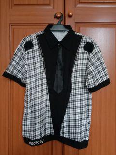 #MenTopS Checkered Button-up