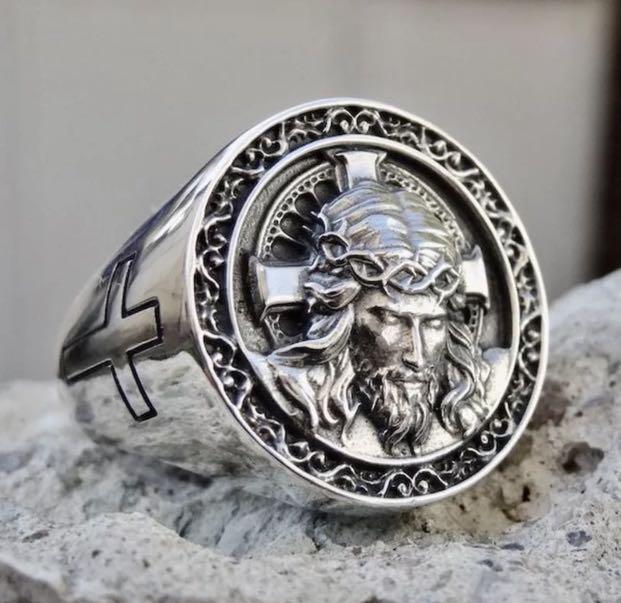 Christian Jewelry Catholic Ring Jesus Christ Cross Ring Hobbies