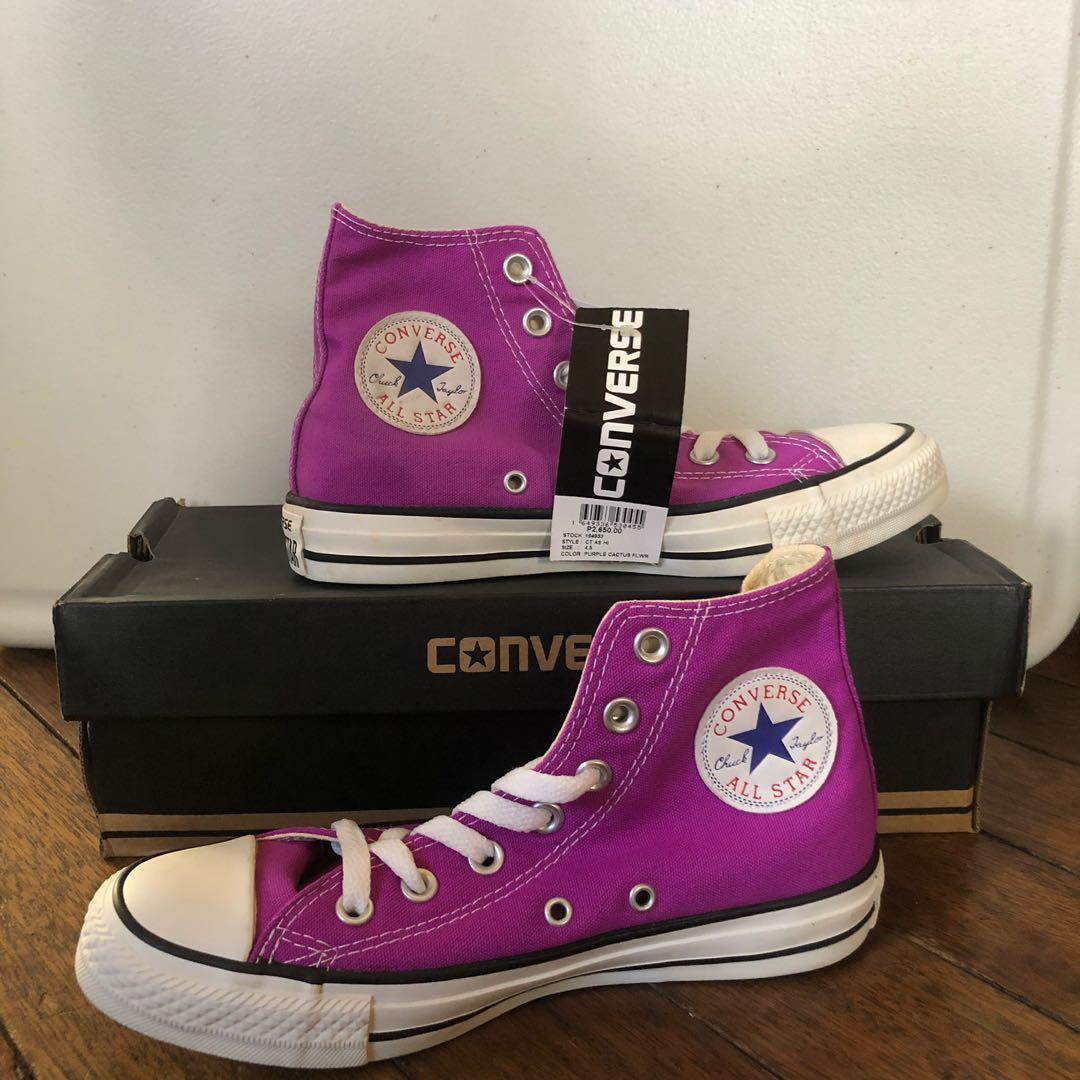 Fuschia chuck taylors top