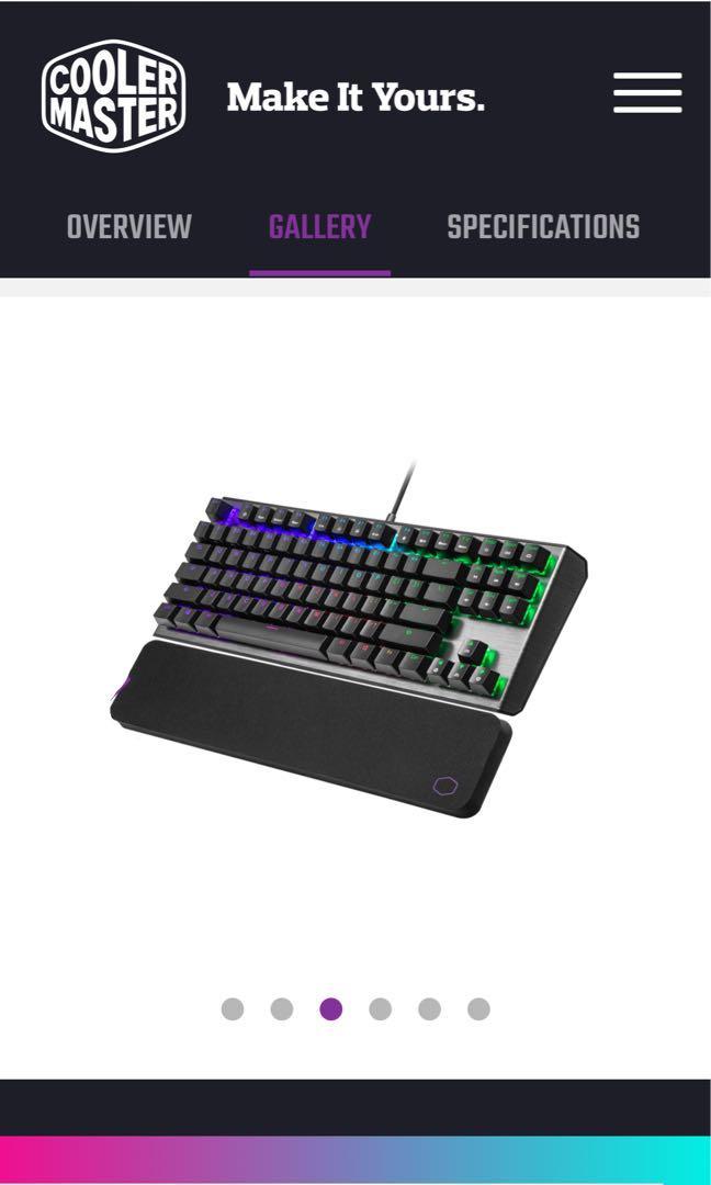 Cooler Master Ck530v2 Red Switch With Wrist Rest Computers Tech Parts Accessories Computer Keyboard On Carousell