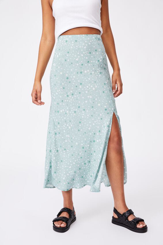 Floral midi skirt cotton on hotsell