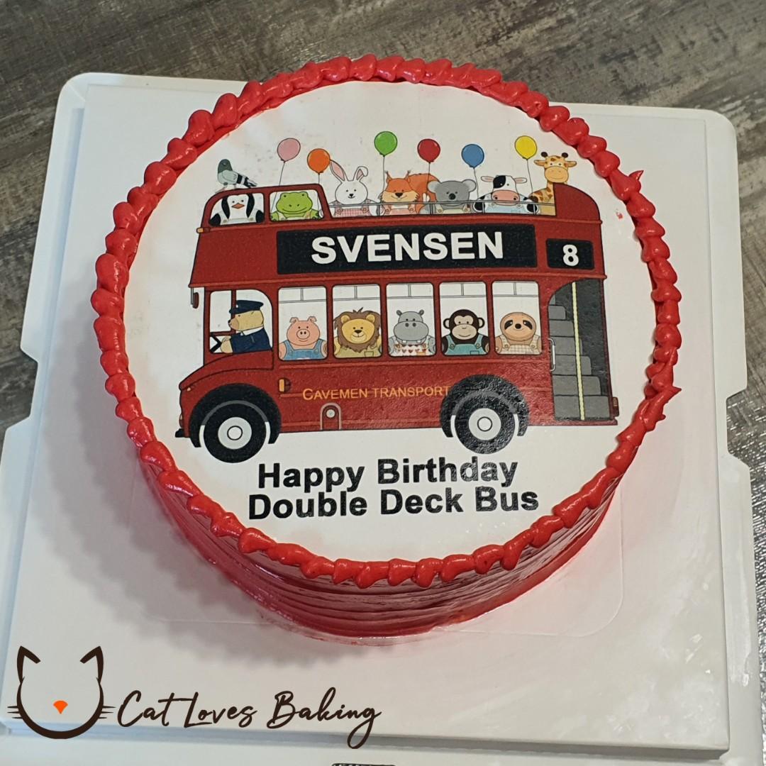 Wheels On The Bus Custom Cake | Fully-customizable Cake | Kid's Birthday  Cake