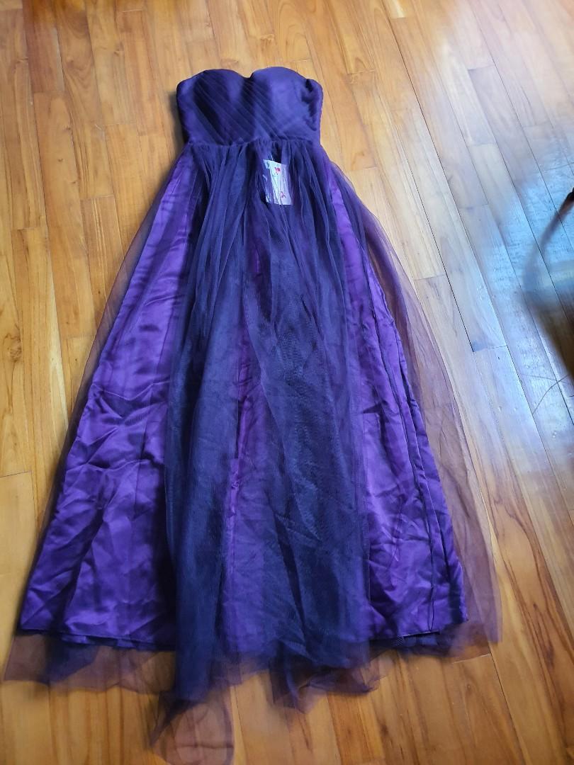 Purple bustier dress sales