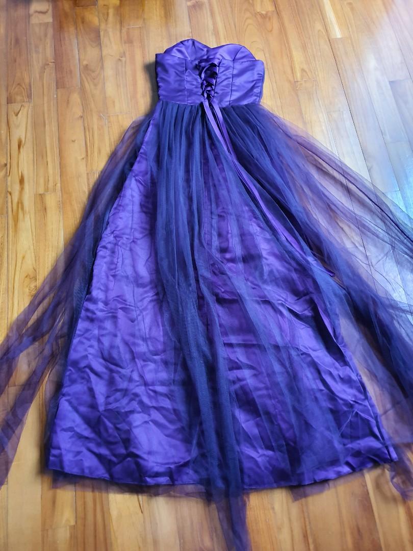 Purple bustier dress discount