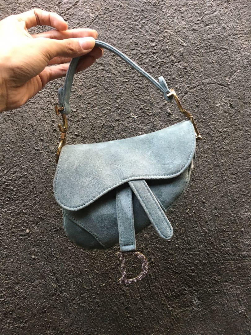 Dior Velvet Mini Saddle Luxury Bags Wallets on Carousell