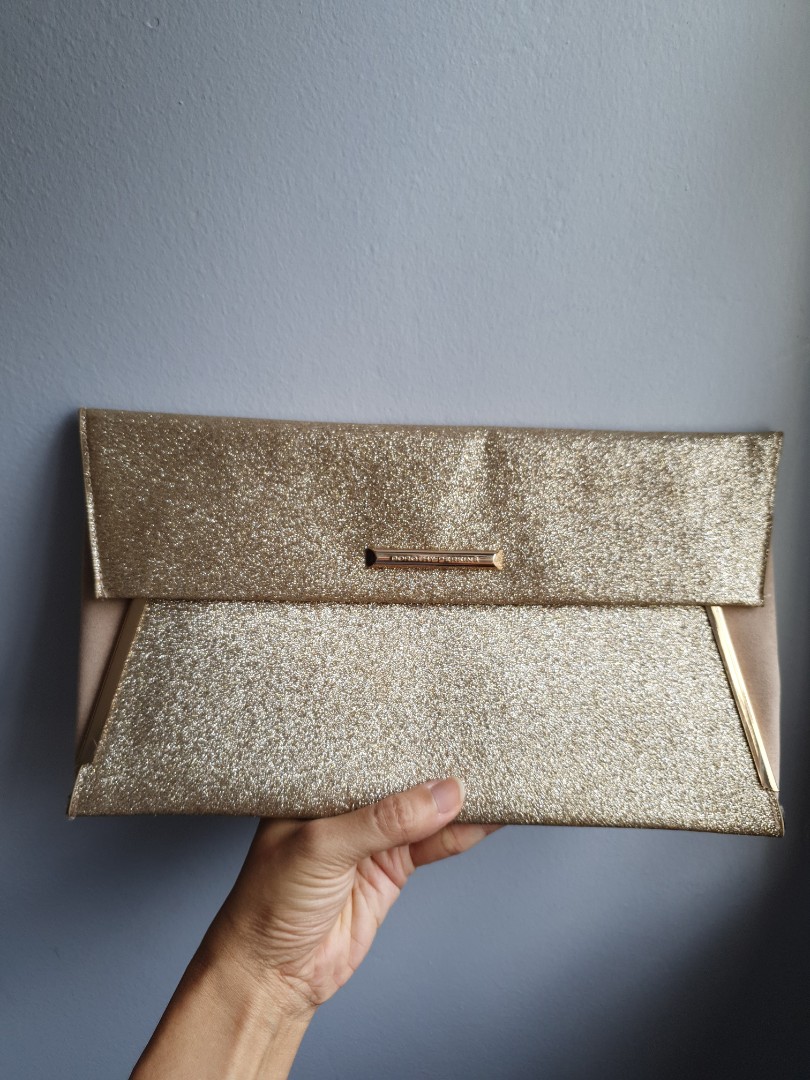 Dorothy perkins gold discount clutch