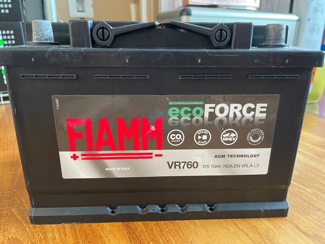 FIAMM VR760 12V 70Ah Lead Battery, Sports Equipment, Bicycles & Parts,  Parts & Accessories on Carousell