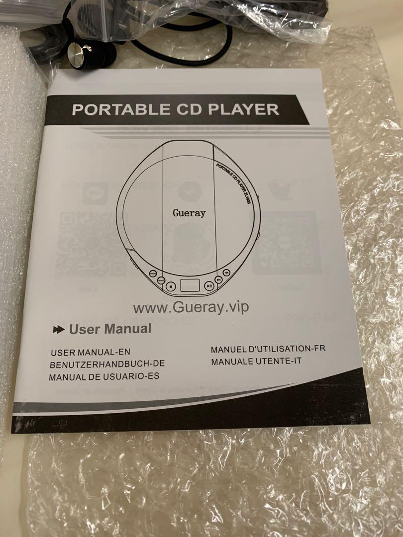 Gueray Portable CD Player HiFi Classic Personal CD Discman with