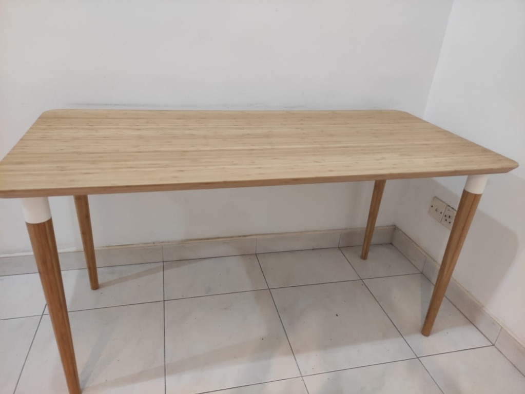 Hilver solid bamboo Ikea desk perfect condition Furniture
