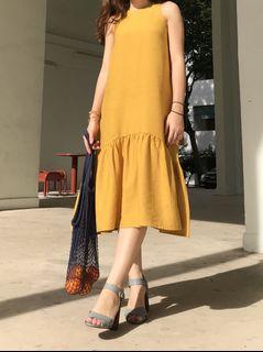 Hollyhoque Mustard Yellow tank dress