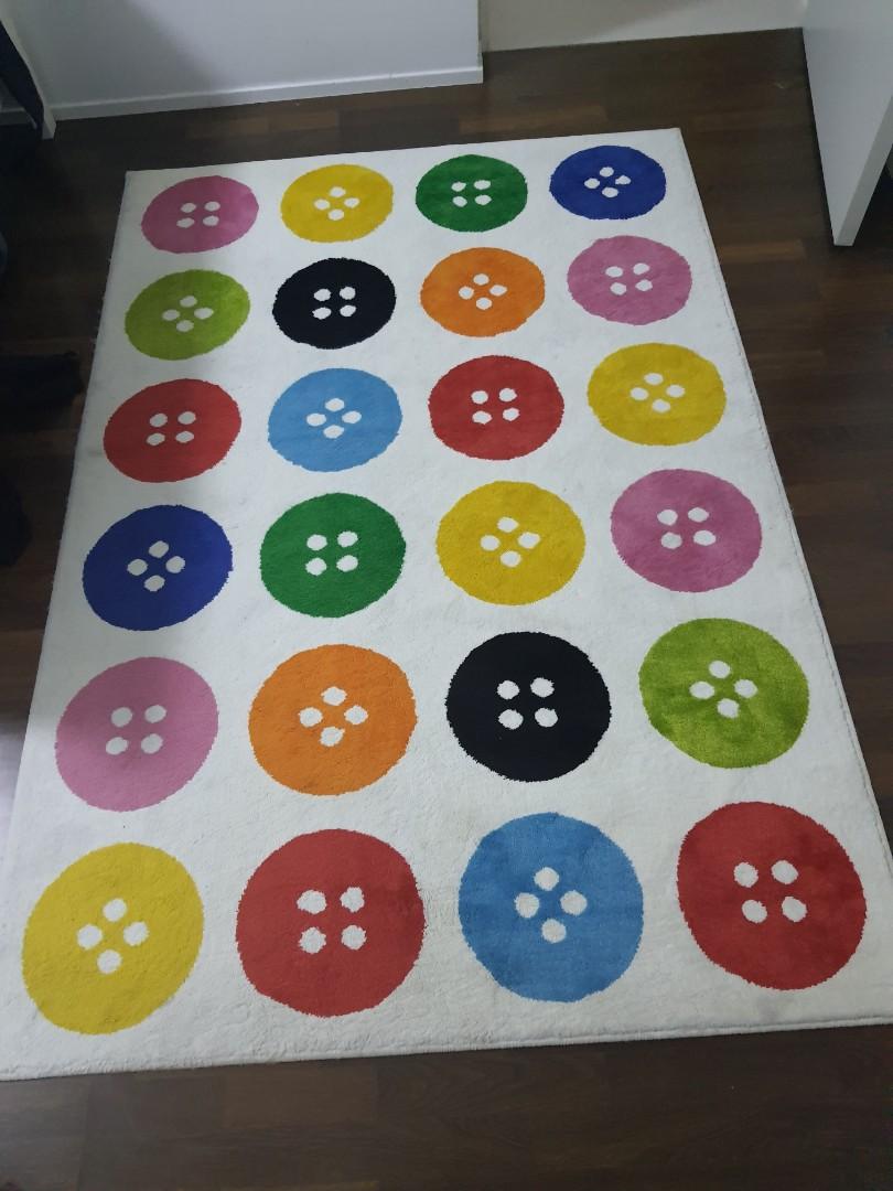 IKEA Button Rug, Furniture & Home Living, Home Decor, Carpets, Mats