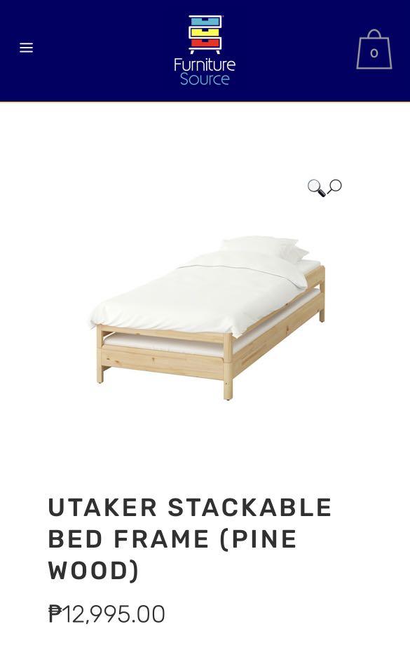 Ikea Stackable Bed Frame With Mattress, Ikea Neiden Bed Frame Pine Twin