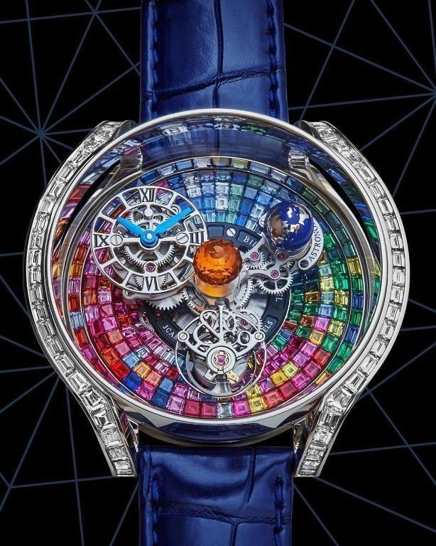 Jacob Co 捷克豹 New Astronomia Solar Baguette Tourbillon With Multicolour Sapphire As800 30 Bd Uc A Retail Hk 7 800 000 名牌 錶 Carousell