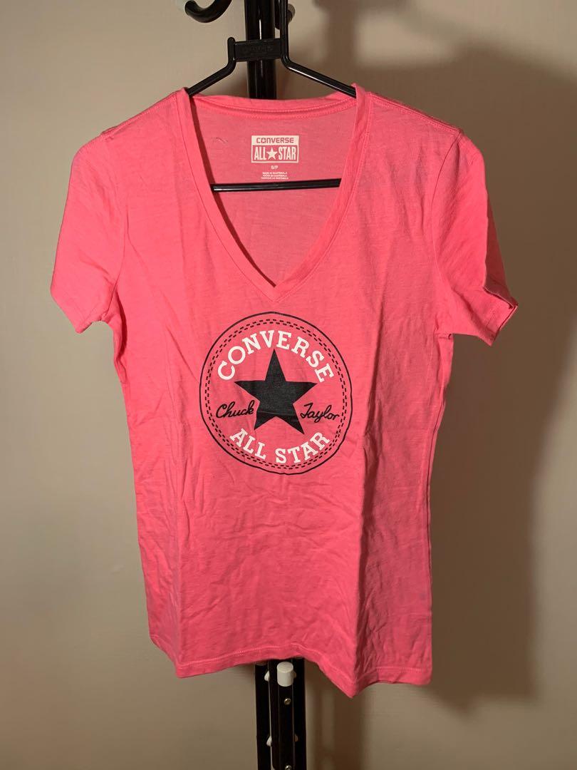 Kaos converse all star warna pink authentic