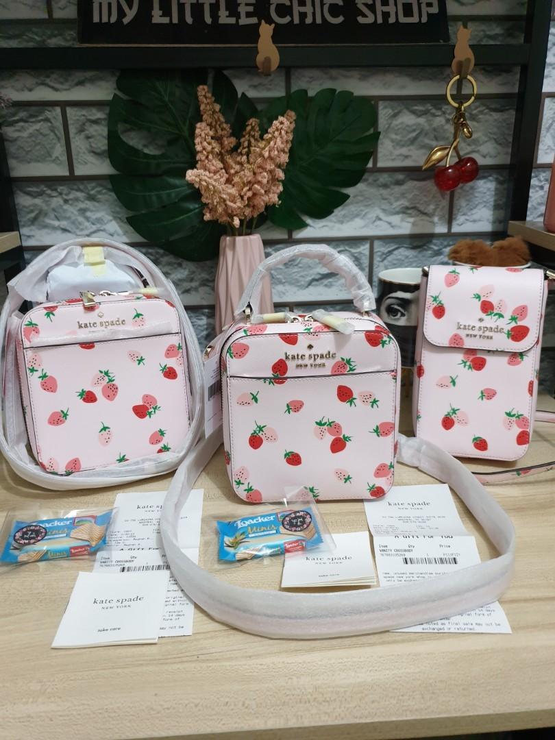 kate spade strawberry vanity bolsa