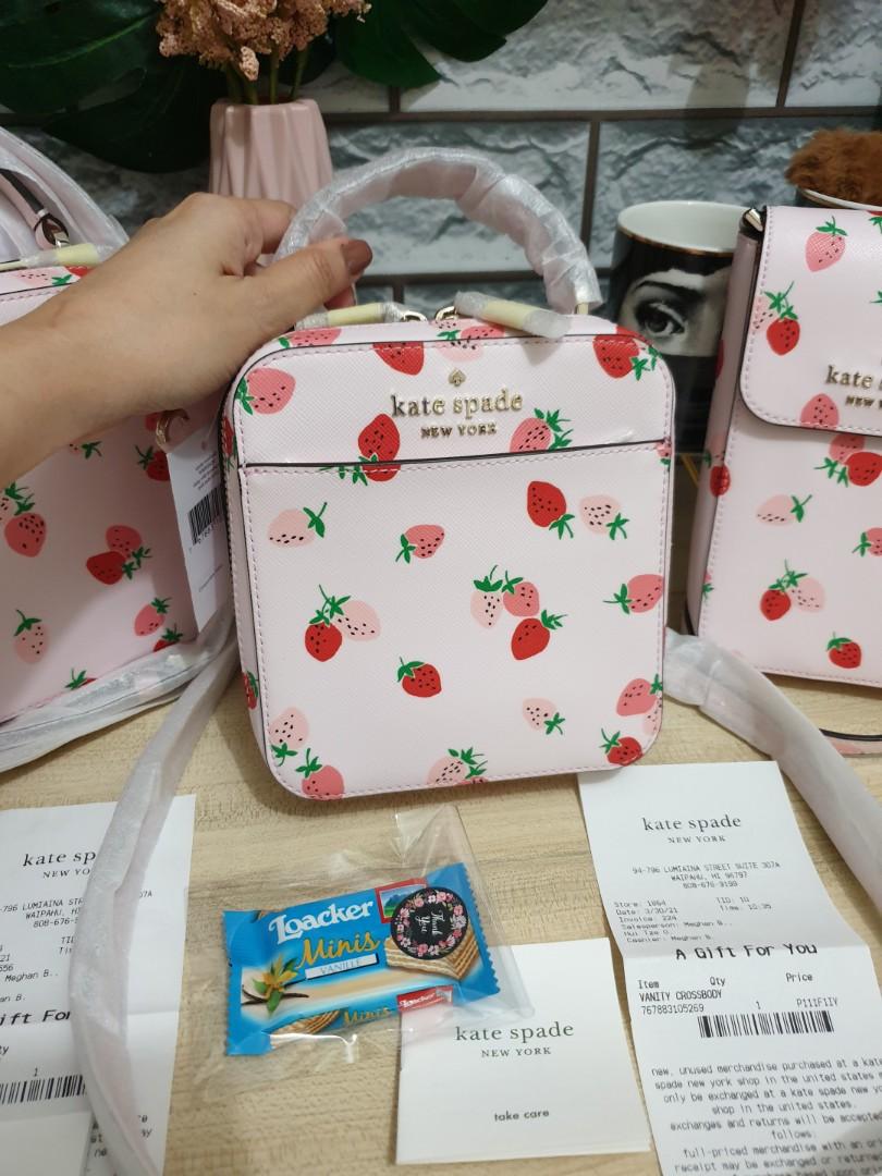 kate spade strawberry vanity bolsa