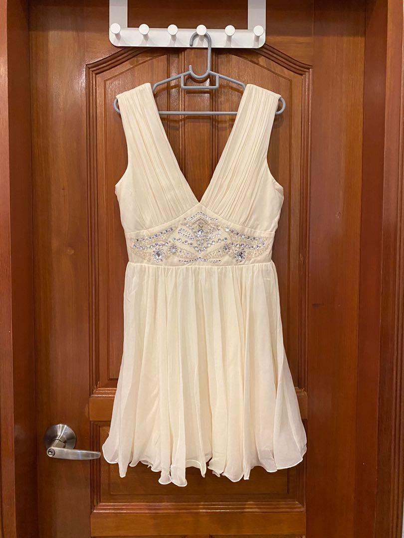 Lipsy sales cream dress