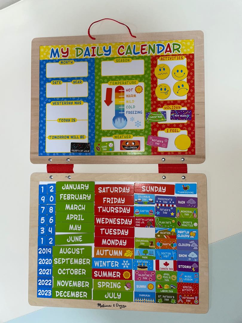 Melissa Doug My Daily Magnetic Calendar Hobbies Toys Toys