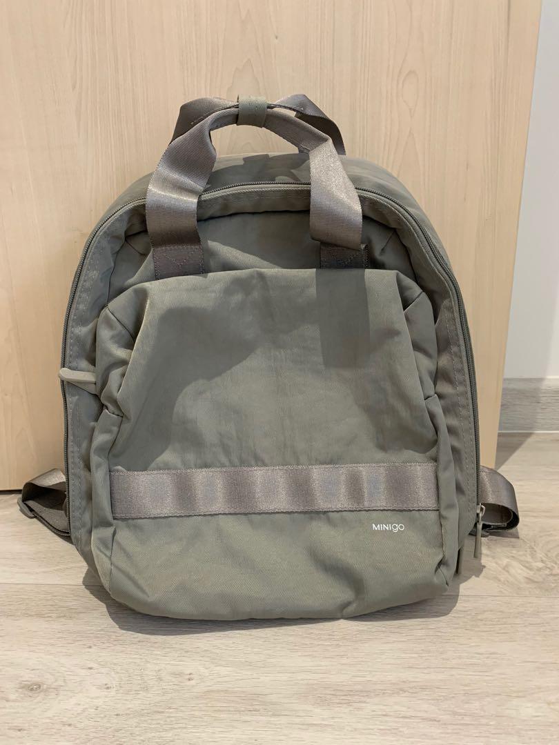 Miniso Grey Backpack Women s Fashion Bags Wallets Backpacks on Carousell