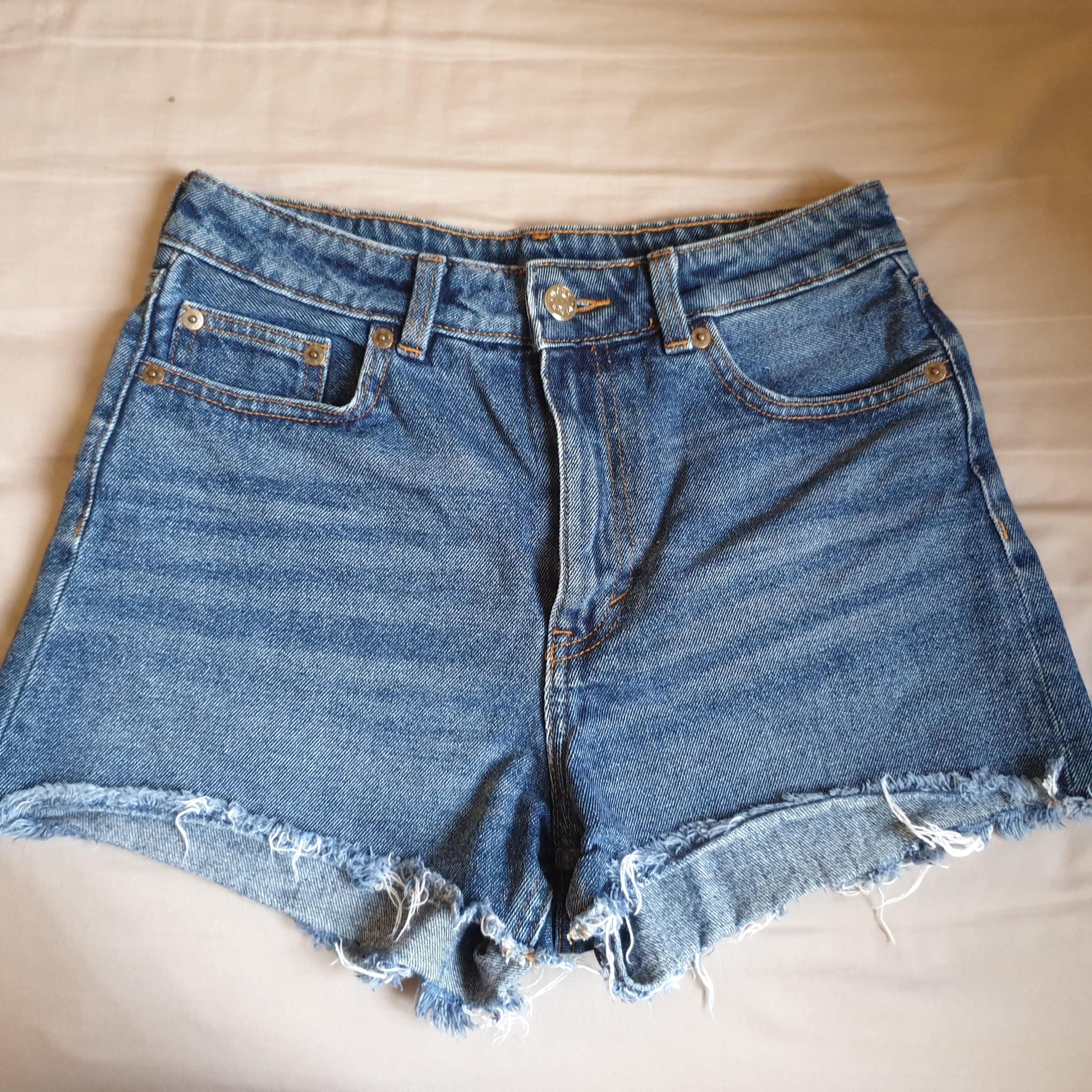 Monki High Waisted Denim Shorts Women s Fashion Bottoms Jeans Leggings on Carousell