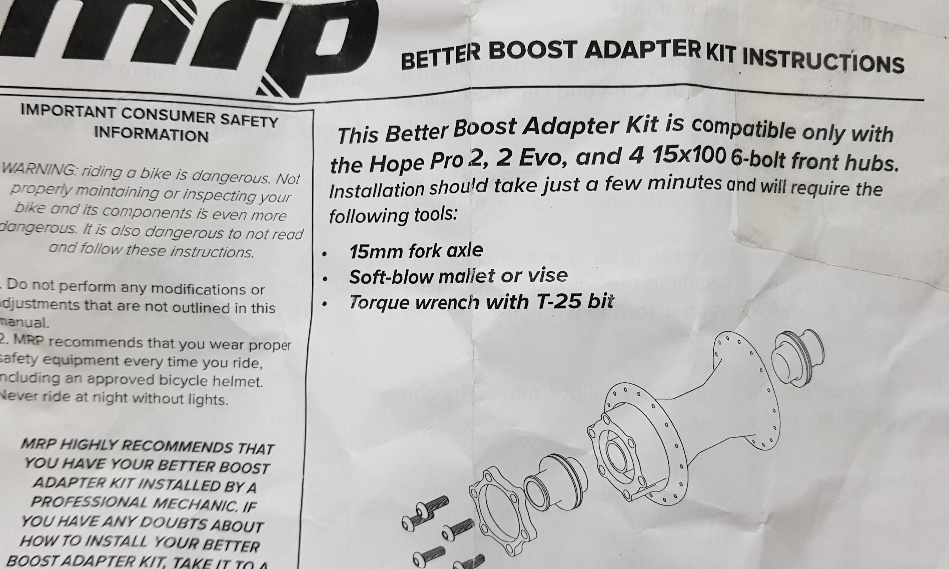 Adattatori MRP Better Boost Per Mozzi Chris King SD/LD – Converti In Boost 15x110 – Nero