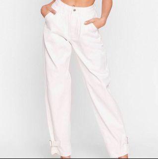 Nasty Gal Relaxed Buckled Jeans