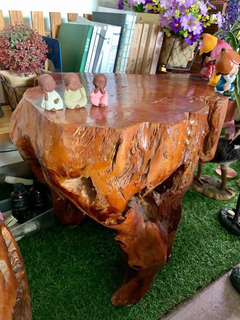 Natural Shape Tree Stump Coffee Table Furniture Home Living Furniture Tables Sets On Carousell