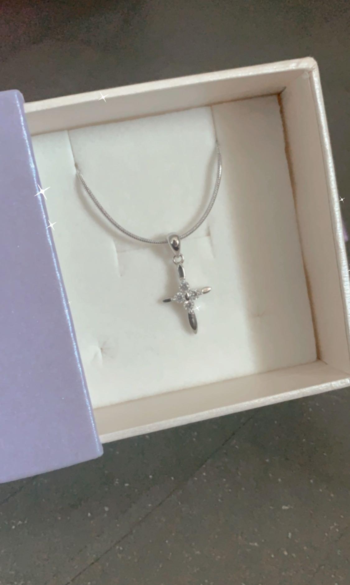 Glitter 2024 cross necklace