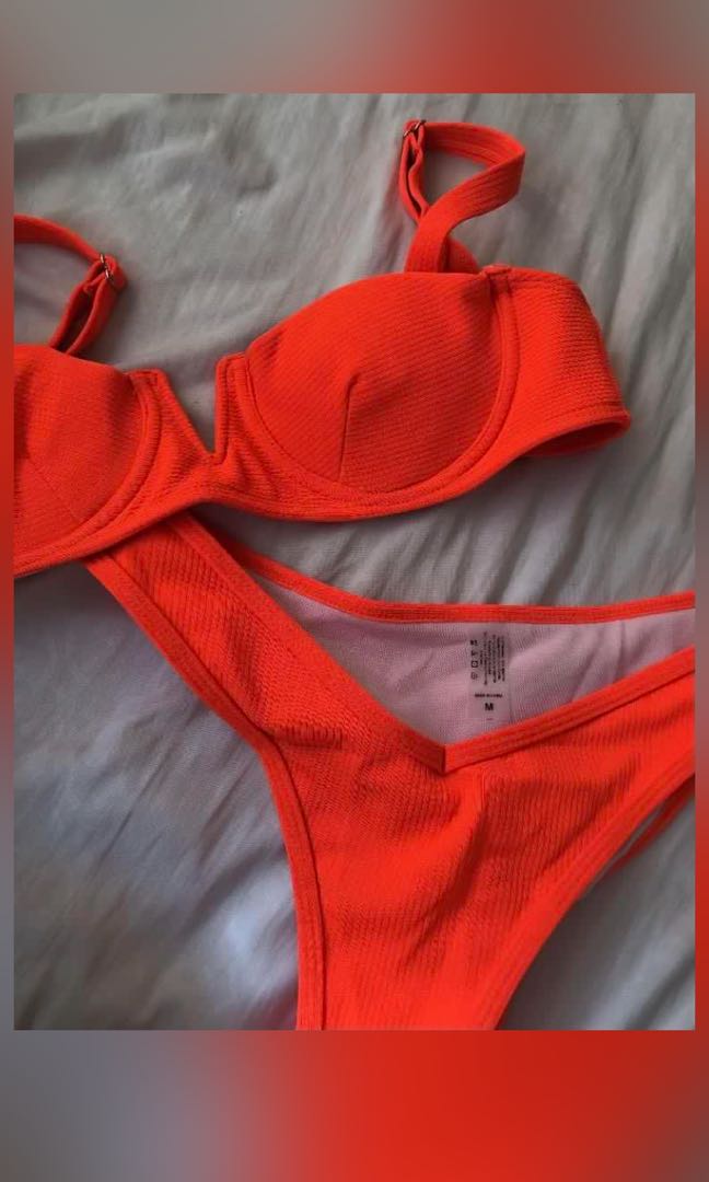 Neon bikini, Women's Fashion, Swimwear, Bikinis & Swimsuits on Carousell