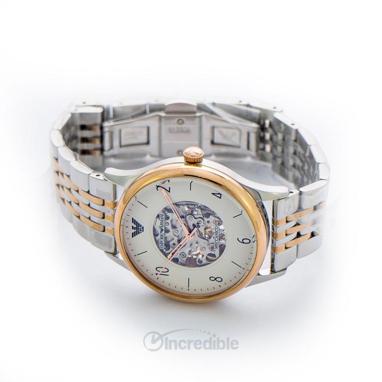 NEW Emporio Armani Dress Silver Stainless Steel Automatic Watch AR1921