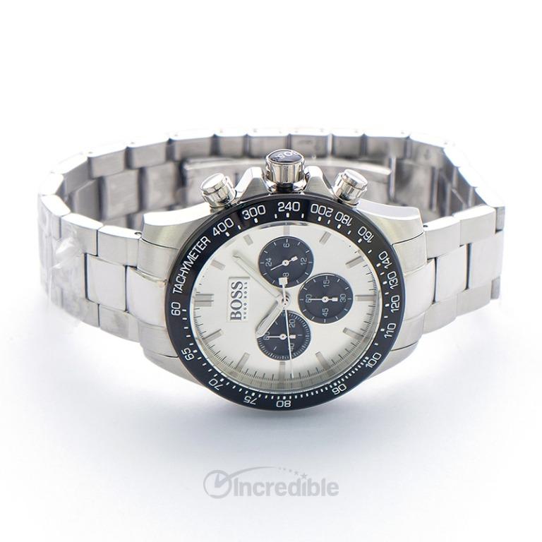 Mens hugo boss silver watch on sale