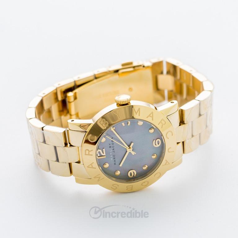 NEW Marc By Marc Jacobs Women s Amy Gold Tone Stainless Steel Watch MBM3273