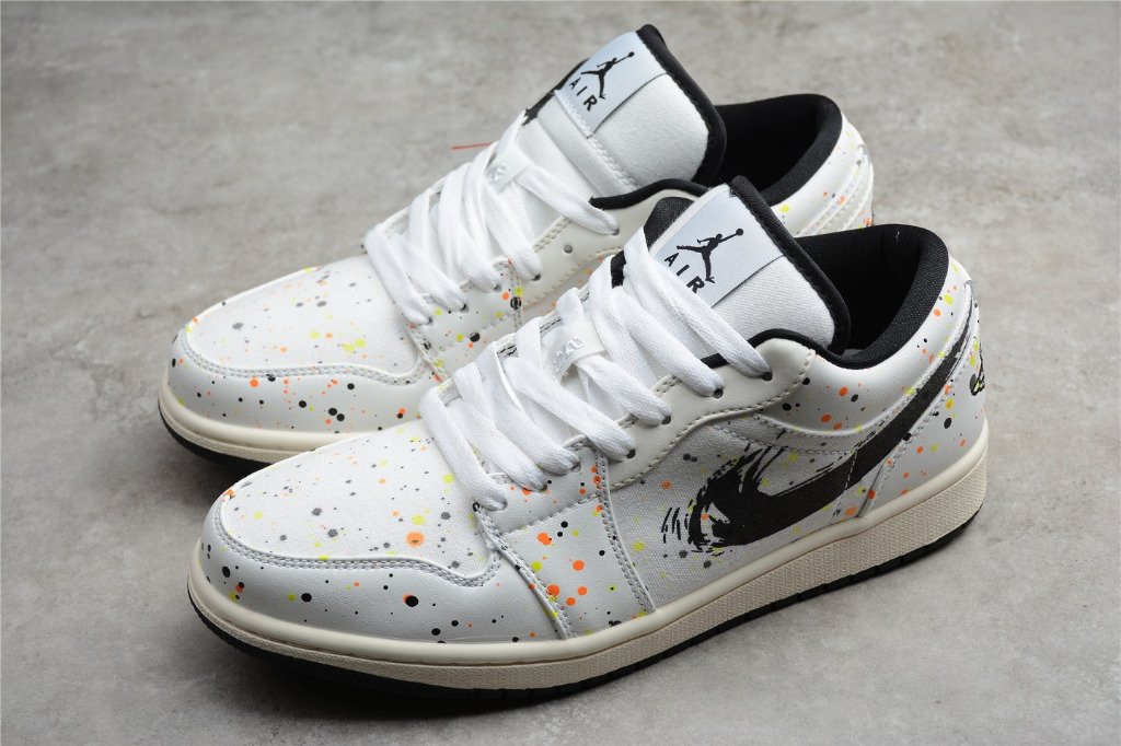 NIKE Air Jordan 1 Low Paint Splatter DM3528 100 MEN WOMEN shoes