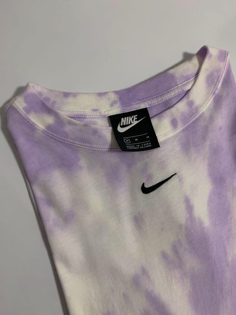 Nike Purple Tie Dye shirt reworked 