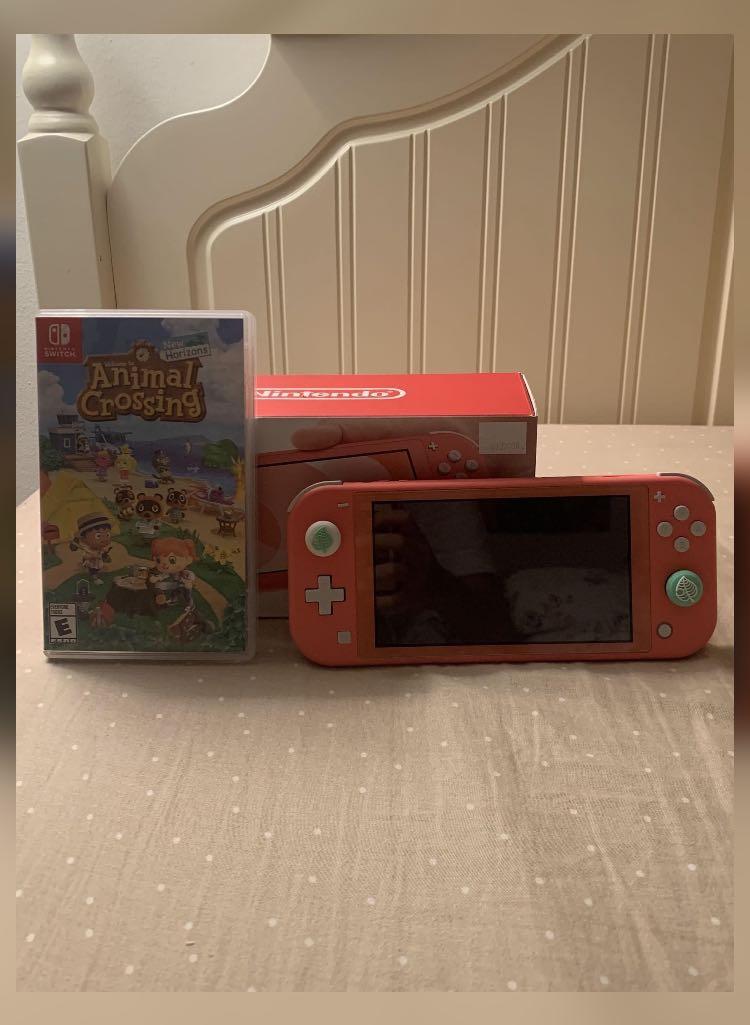 Nintendo Switch Lite (Coral) Bundle Includes Animal Crossing: New Horizons  