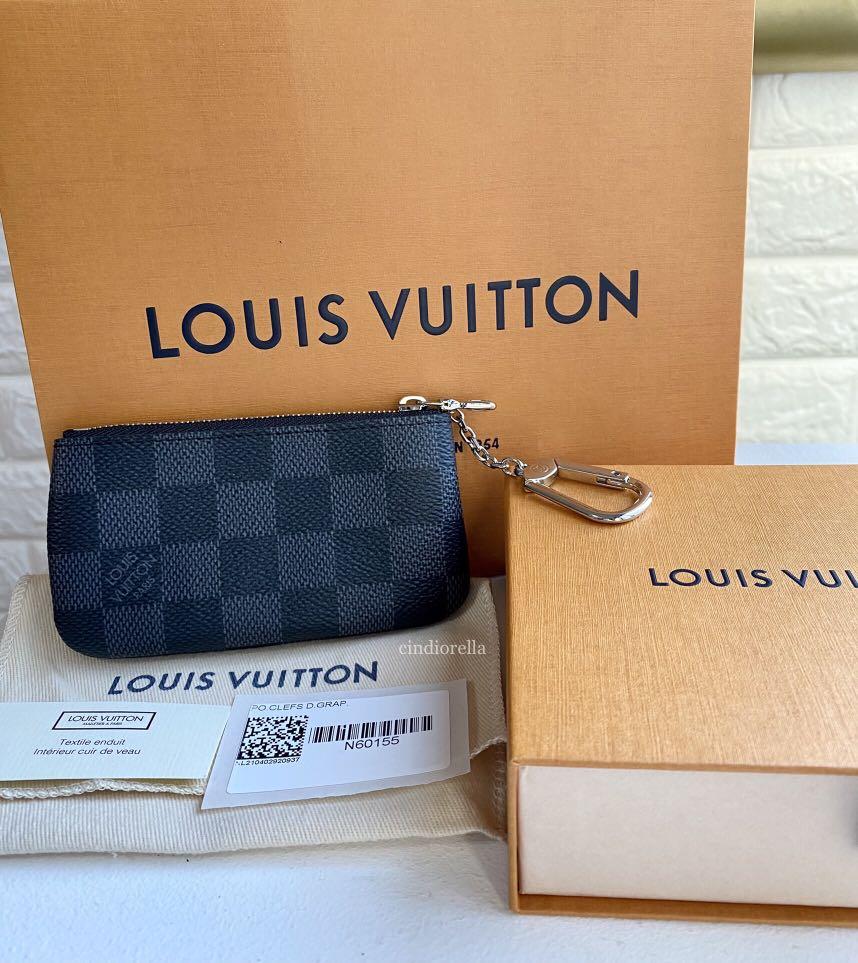 Shop Louis Vuitton DAMIER GRAPHITE Pochette cle (N60155) by