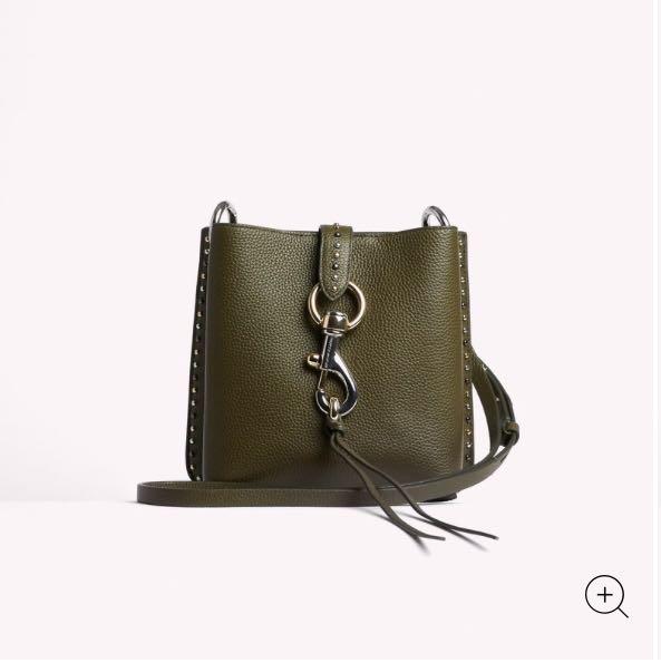 Rebecca minkoff megan mini sale feed bag with studs