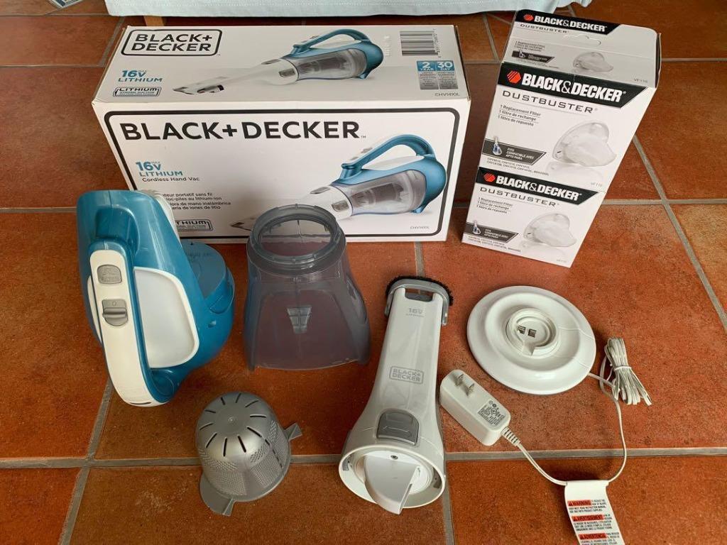 Clearance!] BLACK+DECKER Dustbuster Handheld Vacuum, Cordless, 16V (CHV1410L)  + 2 new filters + SG Converter, TV & Home Appliances, Vacuum Cleaner &  Housekeeping on Carousell