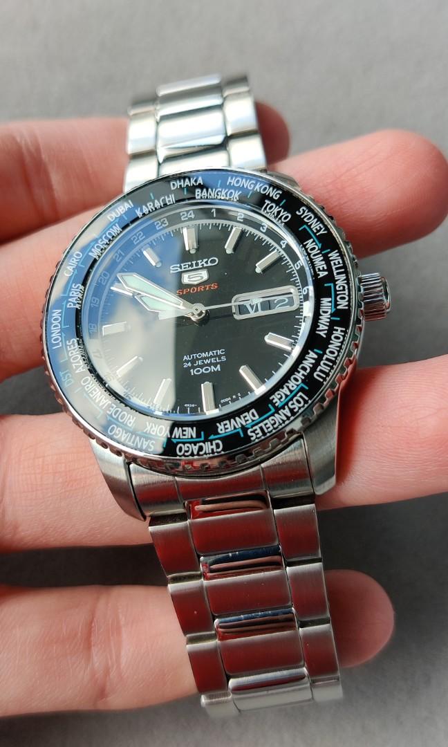 Seiko 5 World Time 4R36-00G0 Discontinued, Men's Fashion, Watches &  Accessories, Watches on Carousell