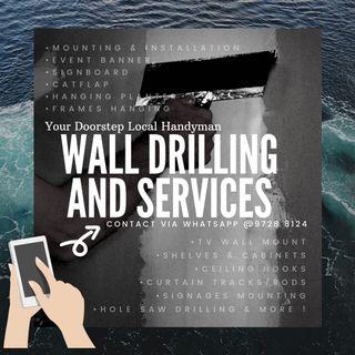 SG Handyman Wall Plastering/Patching Work/Wall Drilling Etc