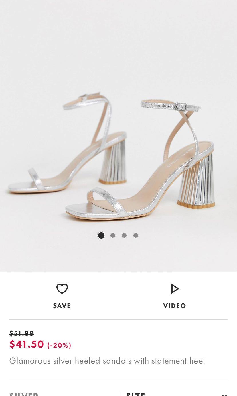 Glamorous silver hotsell heels