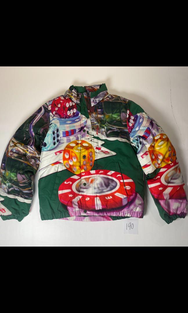 Supreme casino down jacket, 男裝, 外套及戶外衣服- Carousell