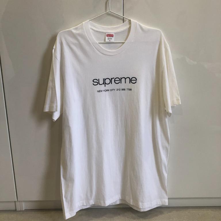 Supreme Shop Tee White Men s Fashion Tops Sets Tshirts Polo Shirts on Carousell