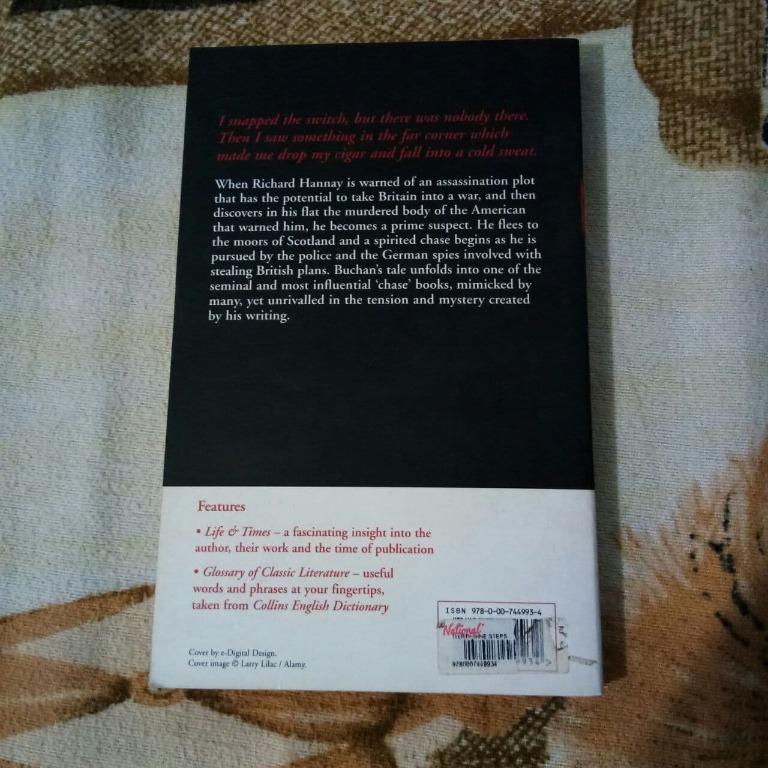 The Thirty-Nine Steps by John Buchan (Category: Storybooks) located in Mandaluyong City. Submitted by settereels (Listing ID 1087460773, Image 2). Description: Preloved Payment is done through GCASH. Delivery through J&T..