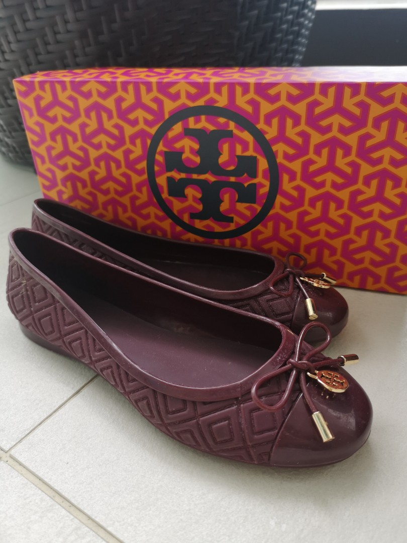 tory burch maroon flats