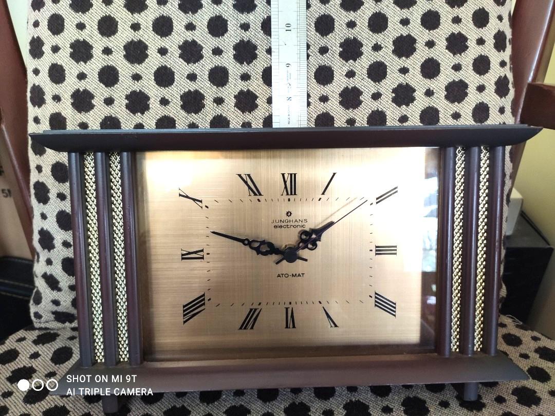 Vintage German Junghans Table Clock (Category: Clocks) located in Davao. Submitted by papa1919 (Listing ID 1087139159, Image 3). Description: Circa 1970s. Made in Germany. Uses the durable early generation battery mechanism (which they refer to as electronic). Mint, very minimal and almost invisible scratches. Working very well..