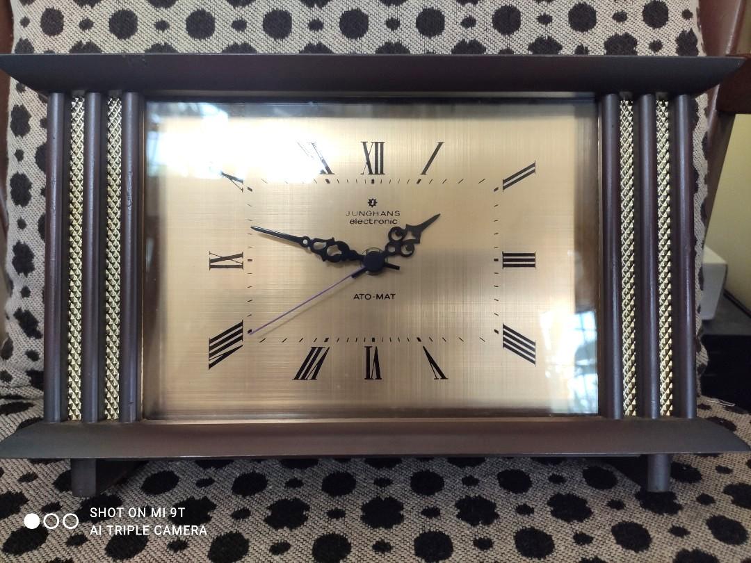 Vintage German Junghans Table Clock (Category: Clocks) located in Davao. Submitted by papa1919 (Listing ID 1087139159, Image 2). Description: Circa 1970s. Made in Germany. Uses the durable early generation battery mechanism (which they refer to as electronic). Mint, very minimal and almost invisible scratches. Working very well..