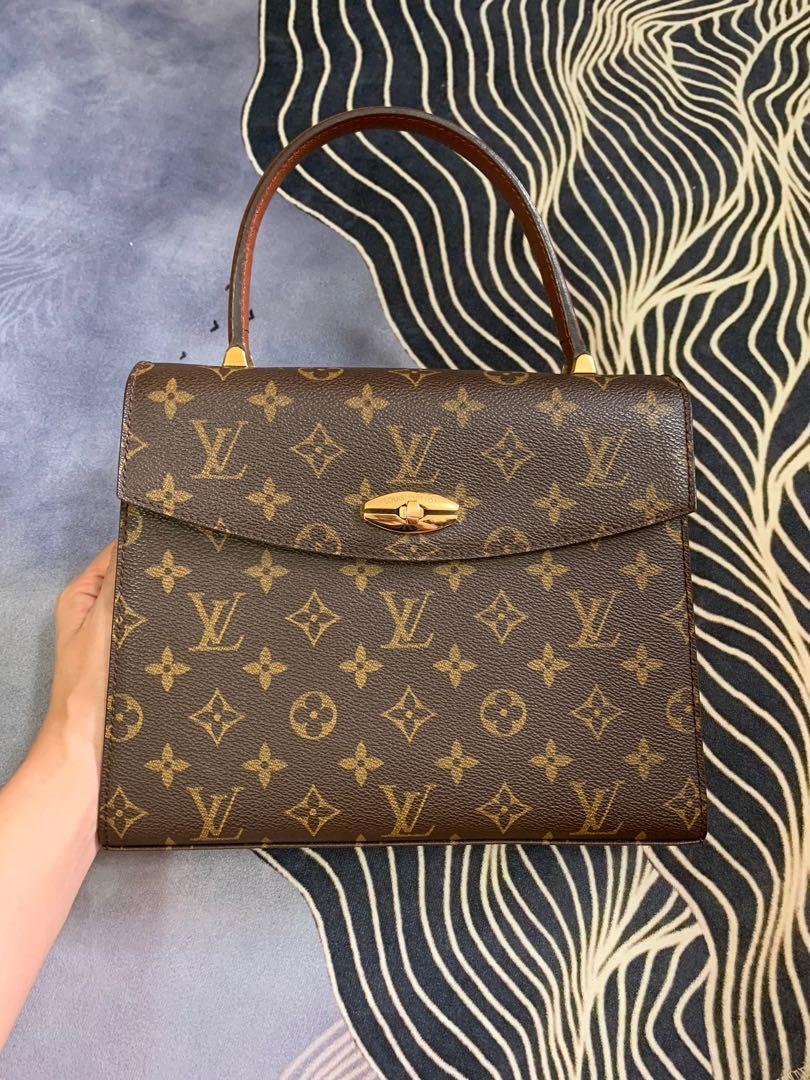 Vintage Louis Vuitton malesherbes monogram tote bag with top