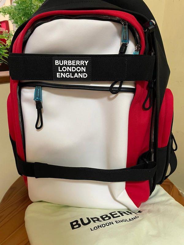 Burberry White Mens Nevis Colour block Cooper Backpack brand new authentic Men s Fashion Bags Backpacks on Carousell
